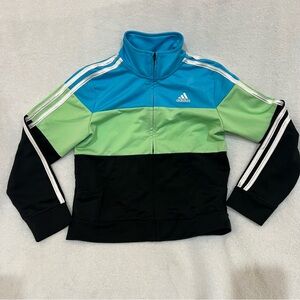 adidas Kids Jacket - Blue, Green, and Black